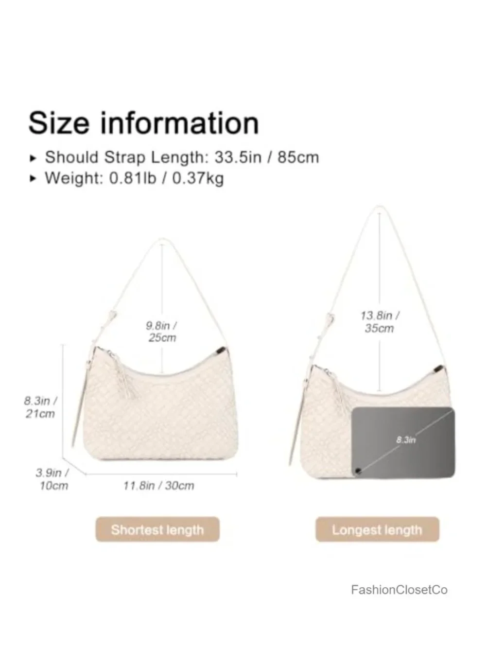 Hand-Woven Vegan Leather Hobo Purse Underarm Bag